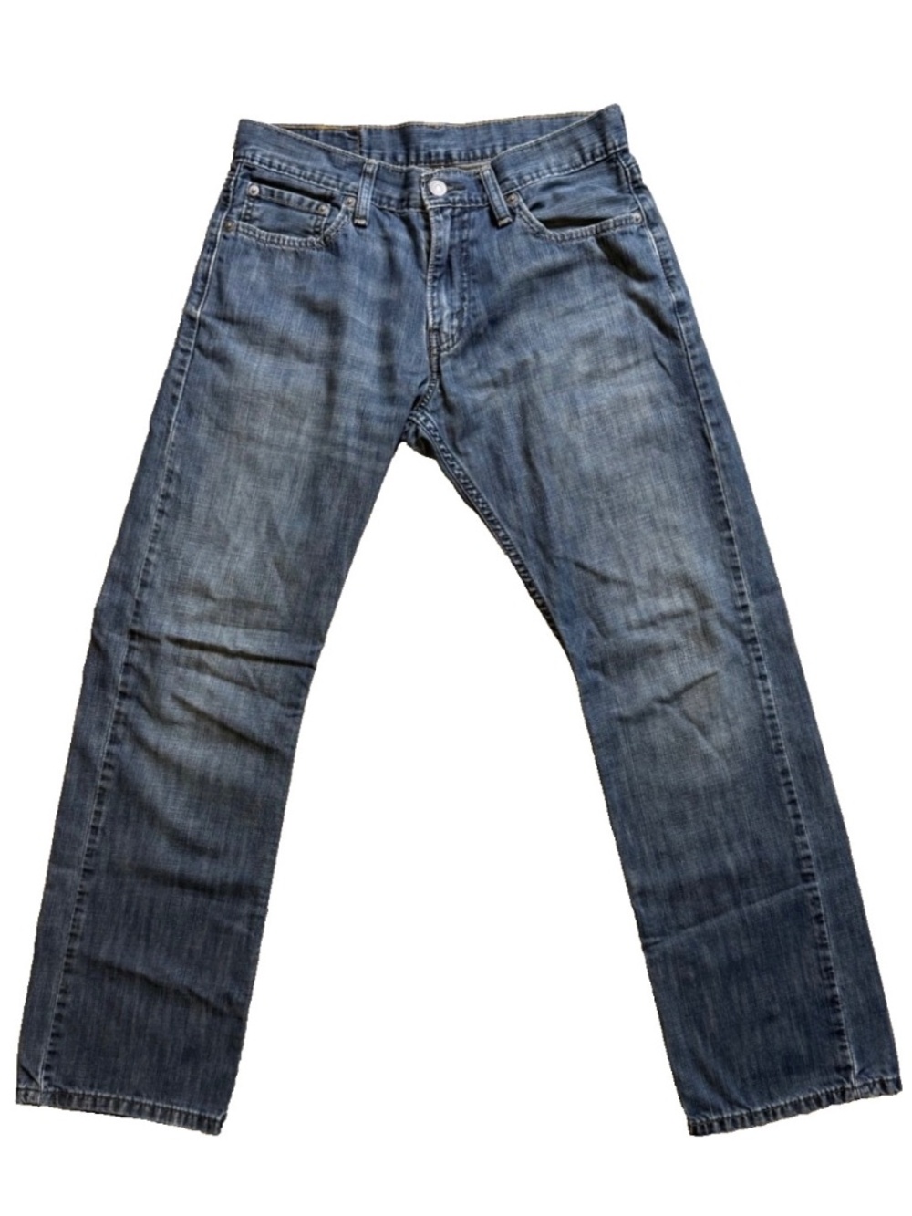 Levi's 514 Straight Jeans, Vintage 2013, 100% Cotton, Blue Distressed Mens 30x30